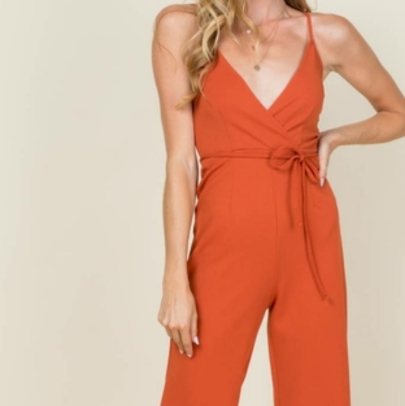 Episode Pants - Episode Burnt Orange Jumpsuit Size Small NWT
